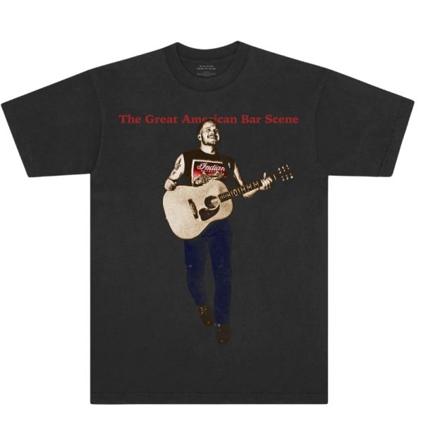 Zach Bryan t-shirt black guitar moto graphic official